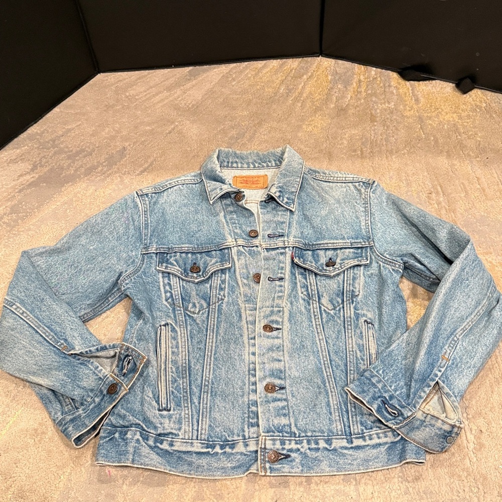 Vtg USA Levi’s Trucker Denim Jacket Type III Size 40R 71506-0216 80s Blue Unisex